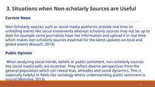 Non Academic Sources Examples Advantages and Disadvantages of Using Non-Scholarly Sources in Research ...