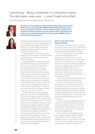 110 
their creditors stand to receive noteworthy 
distributions. As a result, the WUBs of Kaupthing and 
Glitnir have publicly announced that they aim to 
conclude the winding-up by proposing a composition 
agreement with creditors. 
Composition 
A prerequisite for a composition according to the 
BA and the AFU is that secured claims and priority 
claims have been settled or at least sufficient reserves 
made to meet such claims. Any remaining balance 
can be subject to a composition agreement between 
creditors holding general claims (Composition Claims). 
A composition agreement for the Banks would 
be based on the BA and the AFU and entails 
creditors accepting a partial (de minimis) payment 
against their Composition Claims. 
There are various hurdles and challenges to 
overcome in order to achieve composition, not least 
due to the vast number of creditors and the fact that 
the legislation did not anticipate the collapse of the 
nation’s banking system in its entirety. 
Composition proposal 
According to the BA and the AFU, the WUB shall 
present a composition proposal, stipulating to what 
extent it intends to offer payment of the Composition 
Claims and in what form. A deviation from the 
principle that all creditors stand to receive equal 
distributions is the possibility of deciding the payment 
of de minimis claims in full. 
A composition proposal, approved in a meeting 
(Composition Meeting) by a requisite number of votes 
of creditors (see Voting below) and confirmed by the 
courts, constitutes a legally binding agreement 
between the Banks and its general creditors in respect 
of the settlement of all of its unsecured claims. 
Composition entitlements 
Whilst a composition agreement can take different 
forms depending on the circumstances each time, the 
composition planning for the Banks is likely to be 
more complex than in regular composition 
agreements. Composition agreements for the Banks 
may comprise of cash payments (including de minimis 
payments) and issue of new shares in the Banks and 
loan notes (presumably both senior notes as well as 
convertibles). In essence, the aim would be to convey 
all the economic interest (after the settlement of the 
claims of secured and priority creditors) and full 
control over the Banks to its general creditors. 
Control 
The transfer of economic interest and control to the 
creditors of the Banks would eliminate agency issues 
(i.e. the lack of sufficient link between economic 
interest and control) inherent in the winding-up by 
allowing the creditors, in their capacity as 
shareholders, to implement a governance structure of 
their own choice. It would enhance operational 
flexibility and the ability to restructure the business. 
However, the role of the WUBs post-composition 
is unclear as the AFU can be seen to anticipate that 
the WUBs will assert some authority while disputes 
are still on-going and composition entitlements have 
not been distributed in relation to disputed claims 
until these have been settled. Unless the role and 
scope of any authority of the WUBs post-composition 
is clearly defined in relation to the composition of the 
Banks, either through legislation or in the composition 
agreements, this could potentially cause tension 
between the board elected by the then shareholders 
on the one hand and the WUBs on the other hand. 
Voting 
Creditors holding Composition Claims are eligible to 
vote in relation to a composition agreement, both in 
person and by proxy, unless specific exemptions apply. 
The voting needs to fulfil two approval thresholds: 
1. a value threshold – 60% or, if higher, the same 
percentage of votes as the proportion of claims to 
be written off according to the composition 
agreement, where the denominator comprises the 
total amount of claims held by eligible votes; and 
2. a headcount threshold – 70% of the creditors 
actually casting their votes, which gives small claims 
a significant influence. It is possible to significantly 
reduce the number of headcount votes with 
payment of de minimis claims. 
More than one Composition Claim held by the 
same creditor will only count as one for headcount 
purposes. This may also apply in respect of claims held 
by a trustee, although this could potentially be subject 
to dispute. Further, headcount cannot be increased by 
transfer of claims and it could be argued that transfers 
might decrease the headcount. 
Late claims 
Although the BA is clear regarding the preclusive 
effect of failure to submit proof of claim before the 
deadline, the interaction between the BA and the 
AFU in relation to the effect of failure of creditors to 
submit claims in winding-up is complex and unclear. It 
is expected that the position of late claims in 
composition will be clarified in a judgment from the 
Icelandic Supreme Court in the first half of 2012 in 
the case of ALMC hf. (formerly Straumur Investment 
Bank) v Stapi Pension Fund. 
Capital controls 
Following the collapse of the Icelandic banking system 
in the autumn of 2008, foreign exchange transactions 
have been subject to capital controls, which have now 
been incorporated into Act No 87/1992 on Foreign 
Exchange, as amended with Act No 127/2011 and 
Act No 17/2012 from March 13, 2012 (the “currency 
 