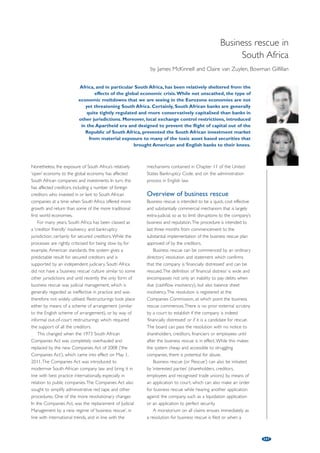 Russia: Emerging playground for 
a savvy distressed investor 
by Alexei Evgenev, Maxim Frangulov and Elena Tsaturova, Alvarez  Marsal CIS LLP 
For an international player, Russia continues to be a relatively exotic place to 
invest. The tested legal environment, investor protections, business 
transparency and predictable political landscape in the North American and 
Western European economies, not withstanding their multiple challenges, 
offer the level of comfort and risk control which often outweighs the 
potential of higher returns in the land of opportunity called Russia. But for 
those willing to learn and take the risk with distressed assets, a change may 
be on the cards. 
Over the last three years, it was restructuring, both 
financial and operational, where Alvarez  Marsal, as a 
restructuring and turnaround specialist firm, have seen 
the nascent rise of the use of traditional techniques 
which are so familiar and proven effective in the West. 
It is the tendency to employ true and real 
restructurings based on the objective view of the 
business cash generation potential and value, complete 
with operational turnaround, balance sheet 
recapitalisation, increased business transparency and 
sophistication of lenders that creates investment 
opportunities for both financial and strategic players. 
Russia is on the way to evolutionally adhere to this 
globally accepted restructuring approach. 
Macroeconomic outlook 
Russia is steadily recovering from the economic 
downturn in 2008–09. The GDP growth rate is 
estimated to be 3.7%-3.8% in 2012 and will not be 
materially different going forward should the crude oil 
prices stay at the forecasted levels. 
Near term, the Russian economy will continue to 
heavily rely on the oil and gas revenues, although 
there is a hope that a concerted effort will be put to 
diversify the Russian economy to grow the share of 
non-OG industries. Until the reliance on oil and gas 
diminishes, the ruble exchange rate is likely to 
continue to fluctuate with the oil price rather than 
follow the traditional purchasing power parity rule. 
Managing inflation remains a priority of the Central 
Bank of Russia – inflation rates are projected to drop 
by just over 5% already in 2012. These inflation targets 
may sound stretchy but the record low inflation rate 
at 6.1% achieved in 2011 demonstrates the opposite. 
Russia remains underestimated compared to other 
emerging market countries. Based on Troika’s analytical 
research, Russian stocks are cheap with forecasted P/E 
multiple for 2012 of just 5.5 times compared to an 
average 8.5 times for emerging market countries. 
With the economy of the size of Italy or Spain, but 
with one-third of GDP per capita of these countries, 
Russia still has a significant growth potential in the 
near future while currently offering a more stable 
economic environment compared to the peripheral 
Western European countries. 
Currently in Russia there is strong political demand 
and promise to make Russia a more investor/business-friendly 
place, with more transparent business 
practices, legal protection of investor and business 
rights, and a fight against corruption. Besides, Russia’s 
membership in the WTO will accelerate internal 
demand for modernisation and change by bringing 
new foreign entrants to the Russian market and 
stimulating local competition. 
142 
Figure 1: Russian economic key data 
2010 2011 2012E 2013E 2014E 
GDP* 104.0 104.1 103.7 104.0 104.6 
Urals* 78.2 108.0 100.0 97.0 101.0 
GDP World Bank 104.0 104.0 103.8 103.5 103.5 
Urals World Bank 78.2 108.7 99.0 95.5 92.7 
CPI* 106.8 106.1 105.1 105.9 105.2 
Note: *Russian Ministry of Economy, moderately optimistic scenario 
 