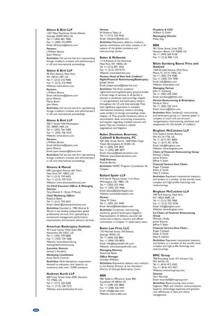 Sylvain Rigaud 
Tel: +1 (514) 847 4702 
Email: sylvain.rigaud@nortonrose.com 
Activities: Involved in most of Canada’s 
largest and most complex restructurings and 
insolvencies in the past decade. 
Norton Rose Canada 
Suite 3800, PO Box 84, Royal Bank Plaza, 
South Tower, 200 Bay Street, Toronto, 
ON M5J 2Z4 Canada. 
Tel: +1 (416) 216 4000 
Fax: +1 (416) 216 3930 
Website: www.nortonrose.com 
Co-Chairs of the Group 
Tony Reyes 
Tel: +1 (416) 216 4825 
Email: tony.reyes@nortonrose.com 
Sylvain Rigaud 
Tel: +1 (514) 847 4702 
Email: sylvain.rigaud@nortonrose.com 
Activities: Cross-border restructurings 
primarily with the US and the UK, acting for 
both debtors and creditors. 
Skadden, Arps, Slate, Meagher  
Flom LLP  Affiliates 
222 Bay Street, Suite 1750, PO Box 258, 
Toronto, Ontario M5K 1J5, Canada. 
Tel: +1 (416) 777 4700 
Fax: +1 (416) 777 4747 
Website: www.skadden.com 
Partner 
Christopher W. Morgan 
Activities: Worldwide practice serving 
corporations and their principal creditors 
and investors by providing value-added legal 
solutions in bankruptcy and restructuring 
situations. 
Standard  Poor’s 
130 King Street West, Suite 1100, 
Toronto ON M5X 1E5, Canada. 
Tel: +1 (416) 507 2500 
Fax: +1 (416) 507 2507 
ThorntonGroutFinnigan LLP 
Suite 3200, 100 Wellington Street West, 
Toronto ON M5K 1K7, Canada. 
Tel: +1 (416) 304 1616 
Fax: +1 (416) 304 1313 
Website: www.tgf.ca 
Partners 
Robert Thornton 
Tel: +1 (416) 304 0560 
Email: rthornton@tgf.ca 
D.J. Miller 
Tel: +1 (416) 304 0559 
Email: djmiller@tgf.ca 
Activities: A speciality boutique law firm 
with an international and national practice in 
restructuring and insolvency. Its reputation 
and expertise is reflected in its high profile 
retainers. 
CAYMAN 
ISLANDS 
Appleby (Cayman) Ltd. 
Clifton House, 75 Fort Street, PO Box 190, 
Grand Cayman KY1-1104, Cayman Islands. 
Tel: +1 (345) 949 4900 
Fax: +1 (345) 949 4901 
Email: cayman@applebyglobal.com 
Website: www.applebyglobal.com 
Group Head - Litigation  Insolvency, 
Partner 
Andrew Bolton 
Tel: +1 (345) 814 2011 
Email: abolton@applebyglobal.com 
Activities: Handle major insolvency and 
restructuring matters, liquidation of all types, 
and advising on creditors’ rights and schemes 
of arrangements. 
Campbells 
PO Box 884, George Town, Grand Cayman, 
KYI-1103, Cayman Islands. 
Tel: +1 (345) 949 2648 
Fax: +1 (345) 949 8613 
Email: rmcdonough@campbells.com.ky 
Website: www.campbells.com 
Partners 
J. Ross McDonough 
Alistair Walters 
Activities: Advised local and international 
insolvency professionals in many major multi-jurisdictional 
insolvency and restructuring 
matters. 
Deloitte 
One Capital Place, George Town, 
Grand Cayman, Lomas, Cayman Islands. 
Website: www.deloitte.com 
Head of Restructuring Services 
Stuart Sybersma 
Tel: +1 (345) 814 3337 
Email: ssybersma@deloitte.com 
Activities: Deloitte advises stakeholders in 
underperforming or distressed businesses 
including creditors and directors. Services 
include insolvency appointments, financial 
restructuring, turnaround and business 
reviews. 
Ernst  Young Ltd 
62 Forum Lane, Camana Bay, Box 510, 
Grand Cayman KY1-1106, Cayman Islands. 
Tel: +1 (345) 949 8444 
Fax: +1 (345) 949 8529 
Email: ernst.young@ky.ey.com 
Website: www.ey.com/ky 
Executive Director, Restructuring: 
Rob McMahon 
Tel: +1 (345) 814 9008 
Email: rob.mcmahon@ky.ey.com 
Senior Manager, Restructuring: 
Claire Loebell 
Tel: +1 (345) 814 8922 
Email: claire.loebell@ky.ey.com 
Activities: Provides restructuring advice, act 
as office-holders in relation to financially 
distressed, litigation support, shareholder 
disputes and voluntary liquidation situations. 
KRyS Global 
Governor’s Square, Building 6, 2nd Floor, 
23 Lime Tree Bay Avenue, PO Box 31237, 
Grand Cayman KY1-1205, Cayman Islands. 
Tel: +1 (345) 947 4700 
Fax: +1 (345) 946 6728 
Email: admin@krys-global.com 
Website: www.krys-global.com 
CEO 
Keneth Krys 
Tel: +1 (345) 815 8401/ +1 (284) 852 1763 
Email: kenneth.krys@krys-global.com 
Managing Director 
Margot MacInnis 
Email: margot.macinnis@krys-global.com 
Activities: KRyS Global has over 40 
professionals who specialise in providing 
corporate recovery, fraud investigation and 
forensic accounting, money laundering 
investigations, business advisory services, 
consulting and regulatory compliance 
services. 
Turner  Roulstone 
Strathvale House, 90 North Church Street, 
George Town, Grand Cayman; 
Mailing Address: PO Box 2636, 
Grand Cayman KY1-1102, Cayman Islands. 
Tel: +1 (345) 943 5555 
Fax: +1 (345) 943 9999 
Email: info@tandr.ky 
Website: www.tandr.ky 
Managing Partner 
Alan Turner 
Tel: +1 (345) 814 0700 
Email: alan.turner@tandr.ky 
Partner 
Andrea Dunsby 
Tel: +1 (345) 814 0713 
Email: andrea.dunsby@tandr.ky 
Activities: Advising liquidators or 
stakeholders in most of the major 
insolvencies and restructurings with Cayman 
Islands aspects since opening in 2003. 
Walkers 
Walker House, 87 Mary Street, George Town, 
Grand Cayman, KY1-9001 Cayman Islands. 
Tel: +1 (345) 949 0100 
Fax: +1 (345) 949 7886 
Email: info@walkersglobal.com 
Website: www.walkersglobal.com 
Partners 
Guy Locke 
Neil Lupton 
Colette Wilkins 
Activities: Highly regarded and integrated 
global team delivering informed legal support 
across the spectrum of restructuring 
transactions, whether contentious or out-of-court. 
CHANNEL 
ISLANDS 
Appleby 
13-14 Esplanade, St. Helier, Jersey JE1 1BD, 
Channel Islands. 
Tel: +44 (1534) 888 777 
Fax: +44 (1534) 888 778 
Email: info@applebyglobal.com 
Website: www.applebyglobal.com 
Contact 
Fraser Robertson 
Email: frobertson@applebyglobal.com 
Activities: Handle major insolvency and 
restructuring matters, liquidation of all types, 
and advising on creditors’ rights and schemes 
of arrangements. 
Appleby 
1st Floor, Lefebvre Place, Lefebvre Street, 
St Peter Port, Guernsey GY1 2JP, 
Channel Islands. 
Tel: +44 (1481) 755 625 
Fax: +44 (1481) 728 992 
Contact 
Jeremy Le Tissier 
Email: jletissier@applebyglobal.com 
Activities: Handle major insolvency and 
restructuring matters, liquidation of all types, 
and advising on creditors’ rights and schemes 
of arrangements. 
Bedell Cristin 
PO Box 75, 26 New Street, St. Helier, 
JE4 8PP Jersey, Channel Islands. 
Tel: +44 (1534) 814 814 
Fax: +44 (1534) 814 815 
Email: anthony.dessain@bedellgroup.com 
Website: www.bedellgroup.com 
Senior Partner 
Anthony Dessain 
Contacts 
Robert Gardner 
Edward Drummond 
Activities: Providing legal advice and 
remedies relating to bankruptcy and pursuing 
assets involving companies, trusts and 
individuals including reconstruction and 
assistance where appropriate and cross-border 
activities. 
PKF (UK) LLP 
Sarnia House, PO Box 296, Le Truchot, 
St Peter Port, GY1 4NA Guernsey, 
Channel Islands. 
Tel: +44 (1481) 727 927 
Fax: +44 (1481) 710 511 
Email: admin@pkfguernsey.com 
Website: www.pkfguernsey.com 
202 
 