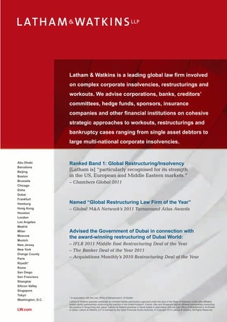 turnaround manager, academic or other restructuring 
industry professional. She is actively engaged or recently 
retired from the restructuring industry – and from 
anywhere in the world. IWIRC membership is not a 
requirement to make a nomination, nor to be 
honoured. Importantly, achievements do not have to be 
in nationally or internationally renowned cases or result 
in landmark decisions, simply exceptional. IWIRC 
welcomes all entries. 
Leadership opportunities 
IWIRC offers its members the opportunity for 
leadership. Both local networks and the international 
organisation offer “fast track” leadership opportunities 
for those seeking to take their careers to the next level. 
Website and contact 
IWIRC networks are located in Asia, Australia, Europe, 
and North America. We welcome the development 
of new networks in these or new regions. Visit 
www.IWIRC.com for more information. 
Author: 
Tinamarie Feil 
IWIRC Director-at-Large 
BMC Group, Inc. 
875 Third Avenue, Suite 501 
New York, NY 10022 
US 
Tel +1 212 310 5922 
Email: tfeil@bmcgroup.com 
Website: bmcgroup.com 
25 
newsletters, through mail and e-mail and other channels 
of communication. Professional public profiles are 
located in the IWIRC online directory and in the 
Speakers Bureau, a resource to find panelists and 
experts among the IWIRC membership. 
Although IWIRC, as an organisation, concentrates 
on the insolvency and restructuring fields, the IWIRC 
Speakers Bureau is not so limited. Members of the 
Speakers Bureau have an array of talents that easily 
extend to other areas, including litigation, asset sales 
and acquisitions, alternative dispute resolution, finance 
and forensic accounting, professional development, 
mentoring, rainmaking and balancing a career, family 
and self. 
In recognition of members and networks which 
have made exceptional contributions to the 
organisation and their clients and profession overall, the 
IWIRC Board of Directors established its Founders’ 
Awards. Categories are The Melnik Award for 
Exceptional IWIRC Member, The Fetner Award for 
Outstanding International Contribution and The Ryan 
Award for Outstanding IWIRC Network. In 2011, 
IWIRC also established the Rising Star Award to 
recognise the achievements of women who have 
been in practice for less than eight years but have 
demonstrated exceptional skills and dedication to their 
profession, firms and communities. In addition, each year, 
IWIRC honours a woman for her recent contributions 
to or lifetime achievements as part of the insolvency 
and restructuring industry with the Woman of the Year 
in Restructuring (“WOYR” – pronounced like 
“warrior”) award. She may be an attorney, judge, banker, 
 