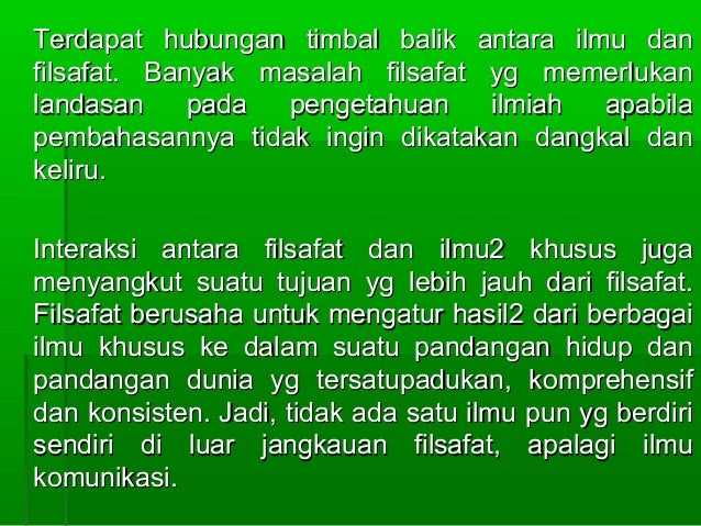 Filsafat dan etika komunikasi