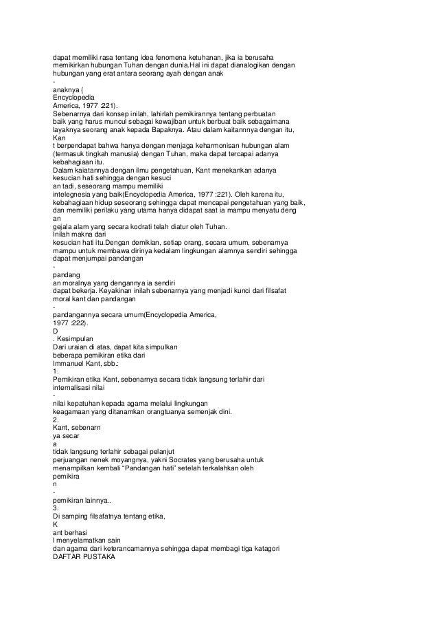 Filsafat etika immanuel kant