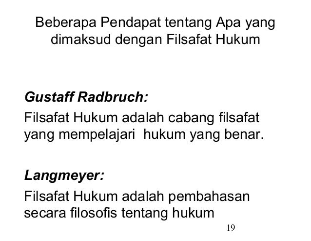 Filsafat hukum (1)