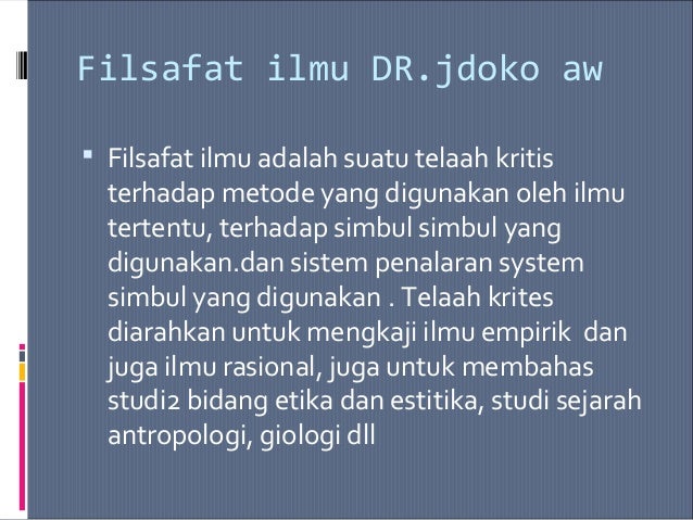 Filsafat ilmu