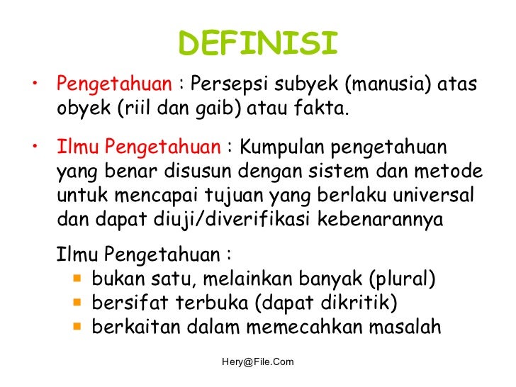 Filsafat Ilmu Lengkap