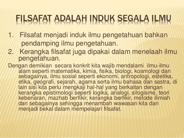 Kurnali Filsafat ilmu