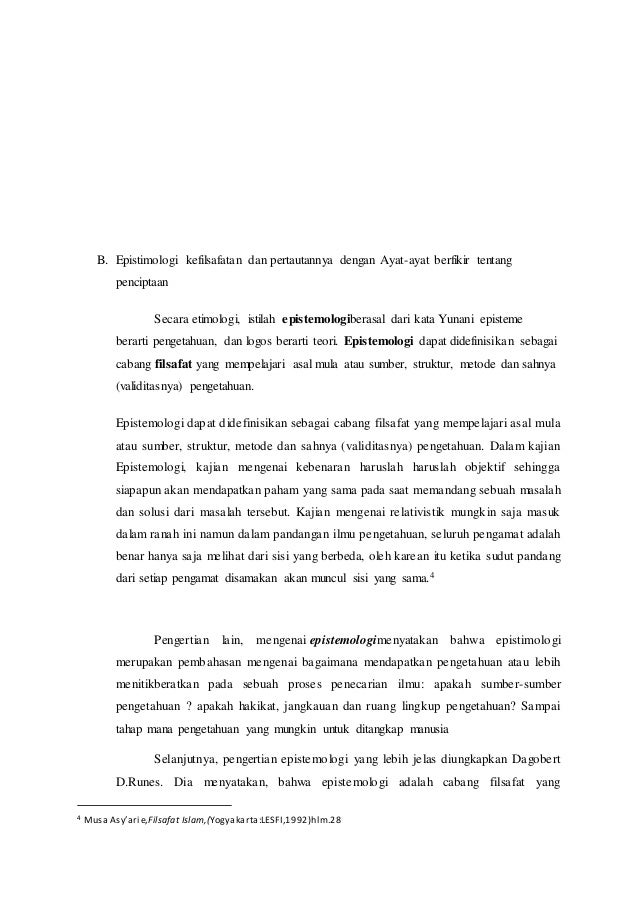 Problematika Filsafat Epistimologi Ontologi Aksiologi