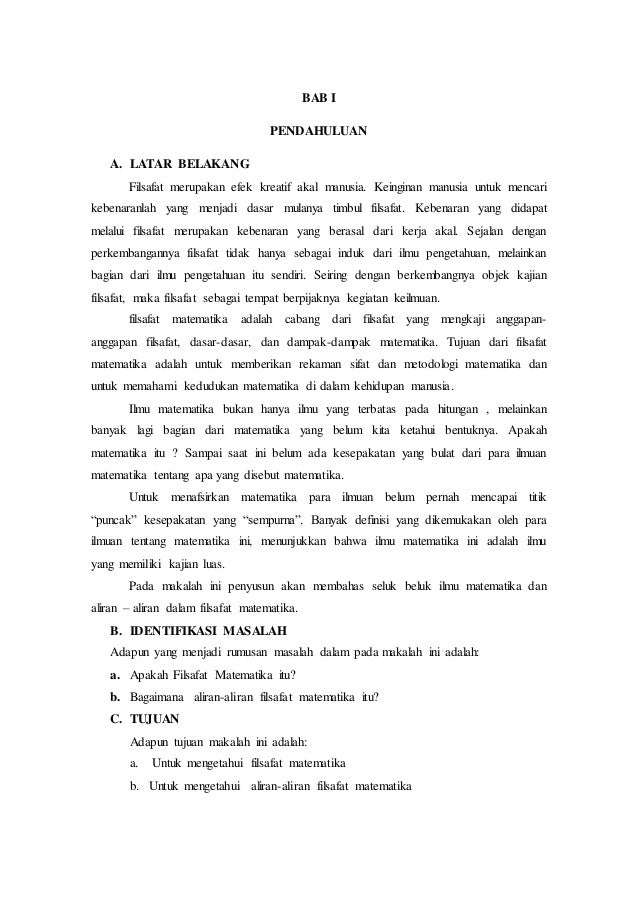 Aliran Aliran Filsafat Matematika Aliran Aliran Filsafat Matematika