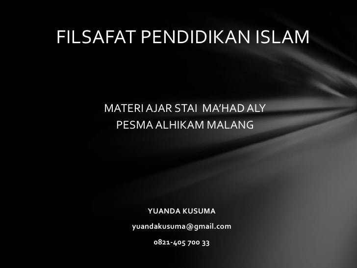 Filsafat Pendidikan Islam