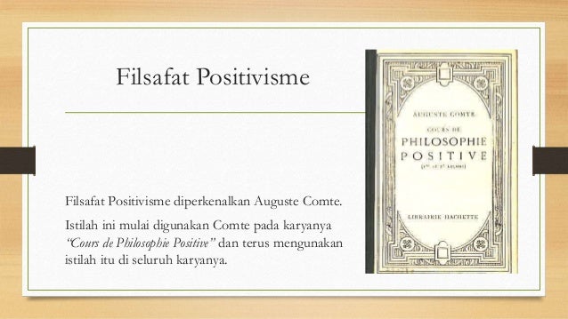 Filsafat positivisme auguste comte