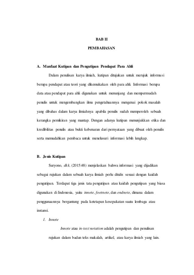 Kutipan Dan Cara Menulis Kutipan