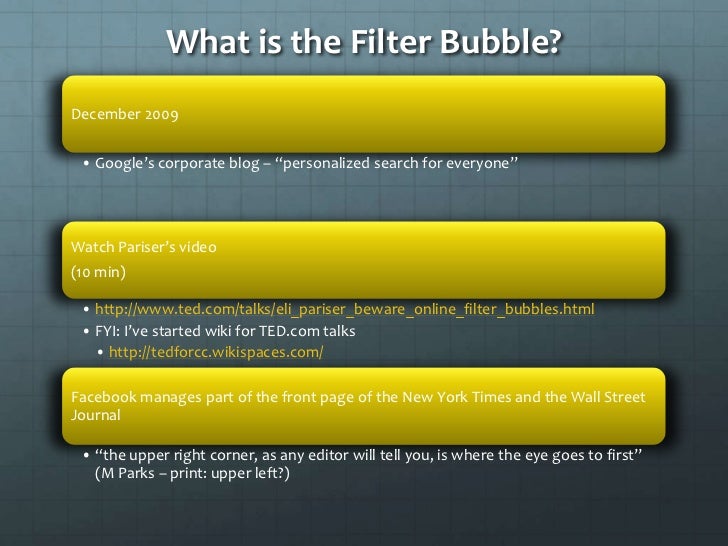 Filter bubble