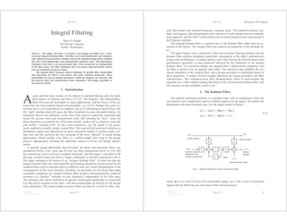 Integral Kalman Filtering: Design and Performance Analysis for Time ...