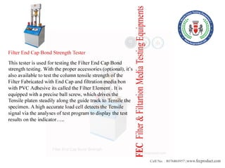 Filter end cap bond strength copy