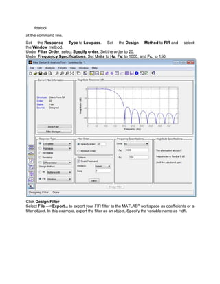 Filter Implementation And Evaluation Project | PDF