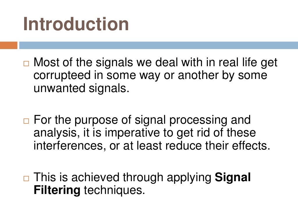 Signal Filtering