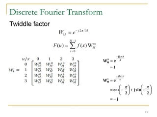 Filtering in the Frequency Domain and fourier transform application | PPTX