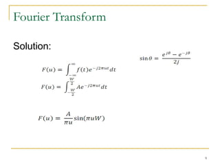 Filtering in the Frequency Domain and fourier transform application | PPTX