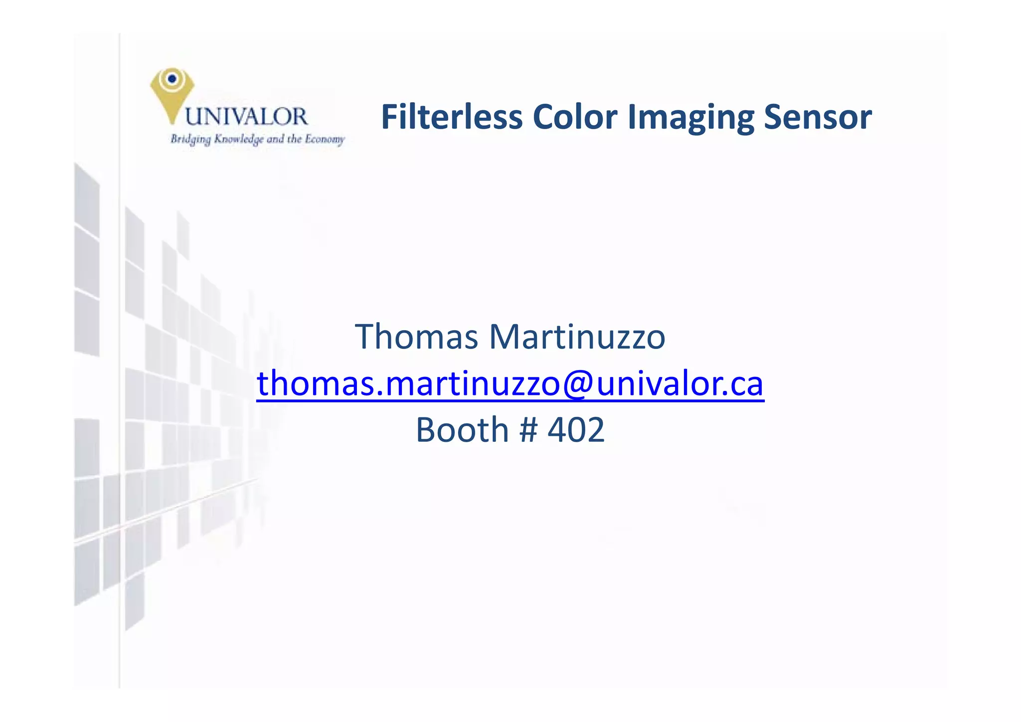 Filterless Corlor Imaging Sensor
