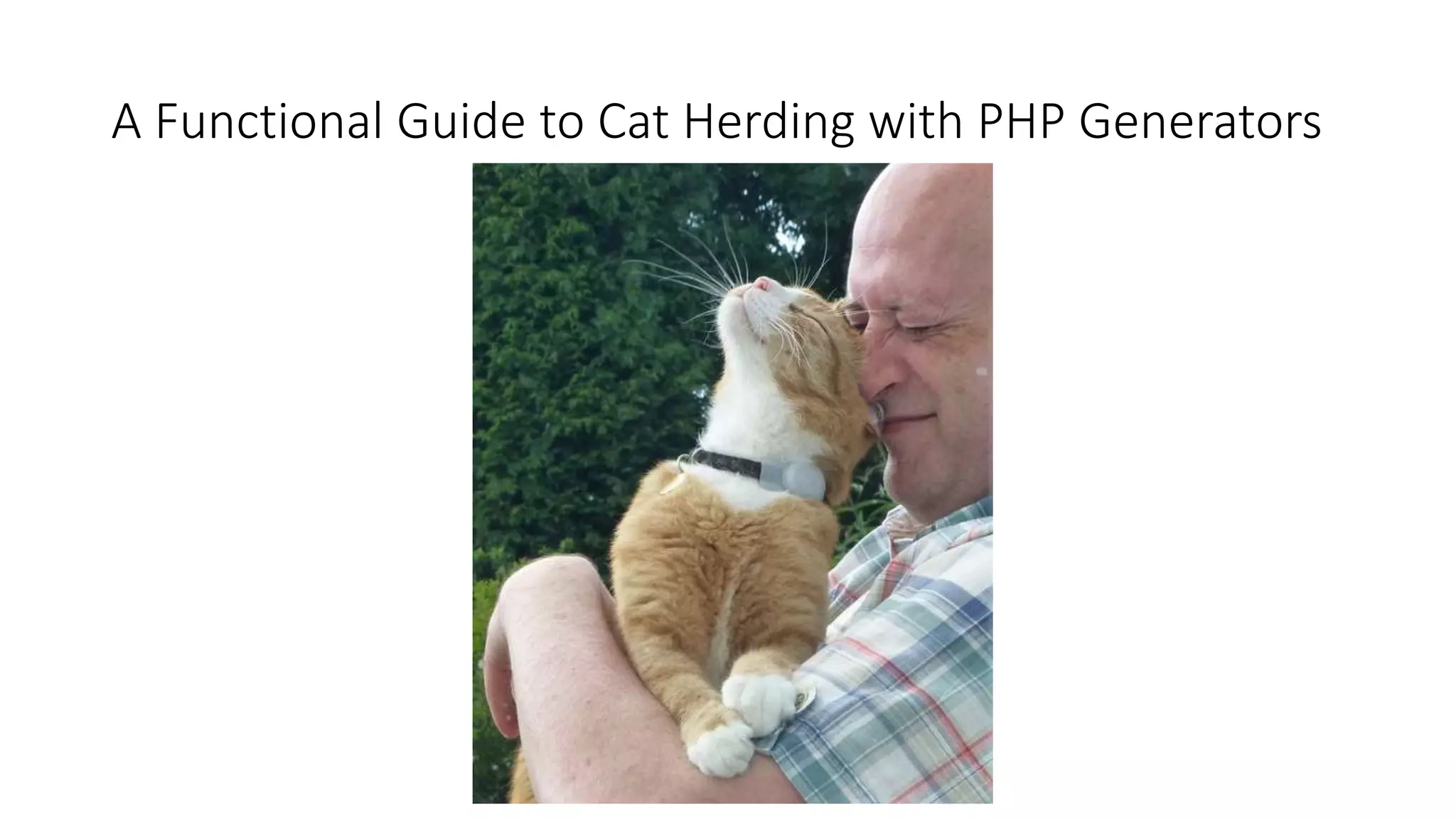 A Functional Guide to Cat Herding with PHP Generators
 