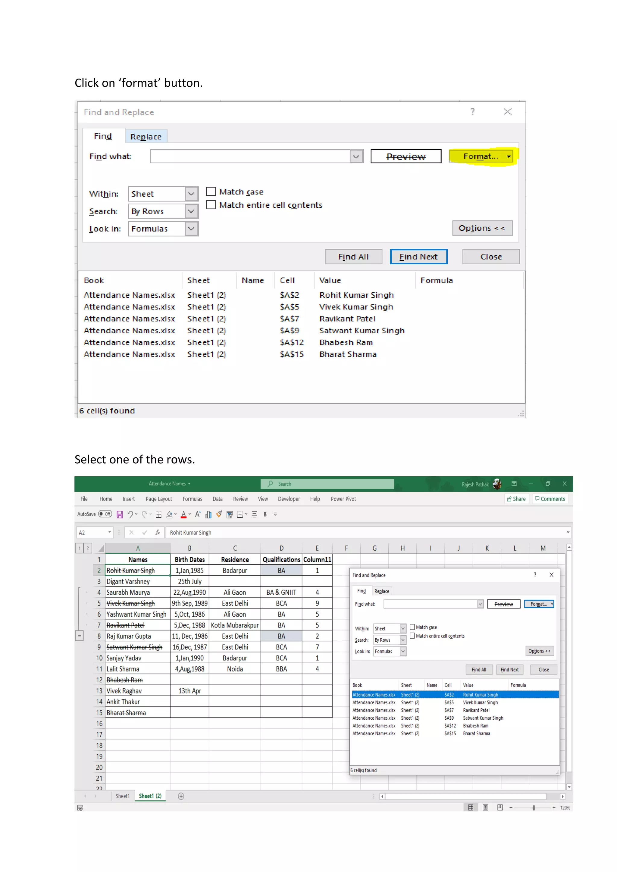 Filter strikethrough data in Microsoft excel PDF