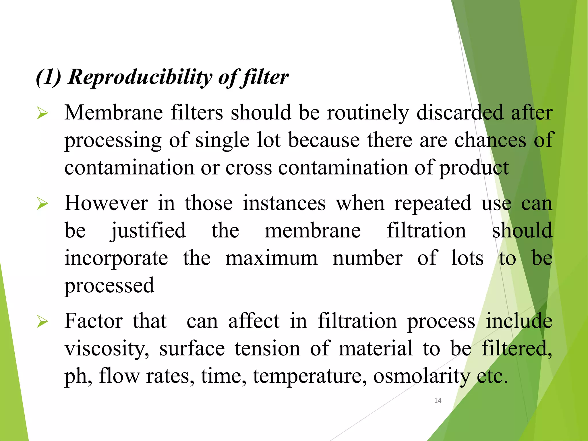Filter validation | PPT | Chemistry | Science