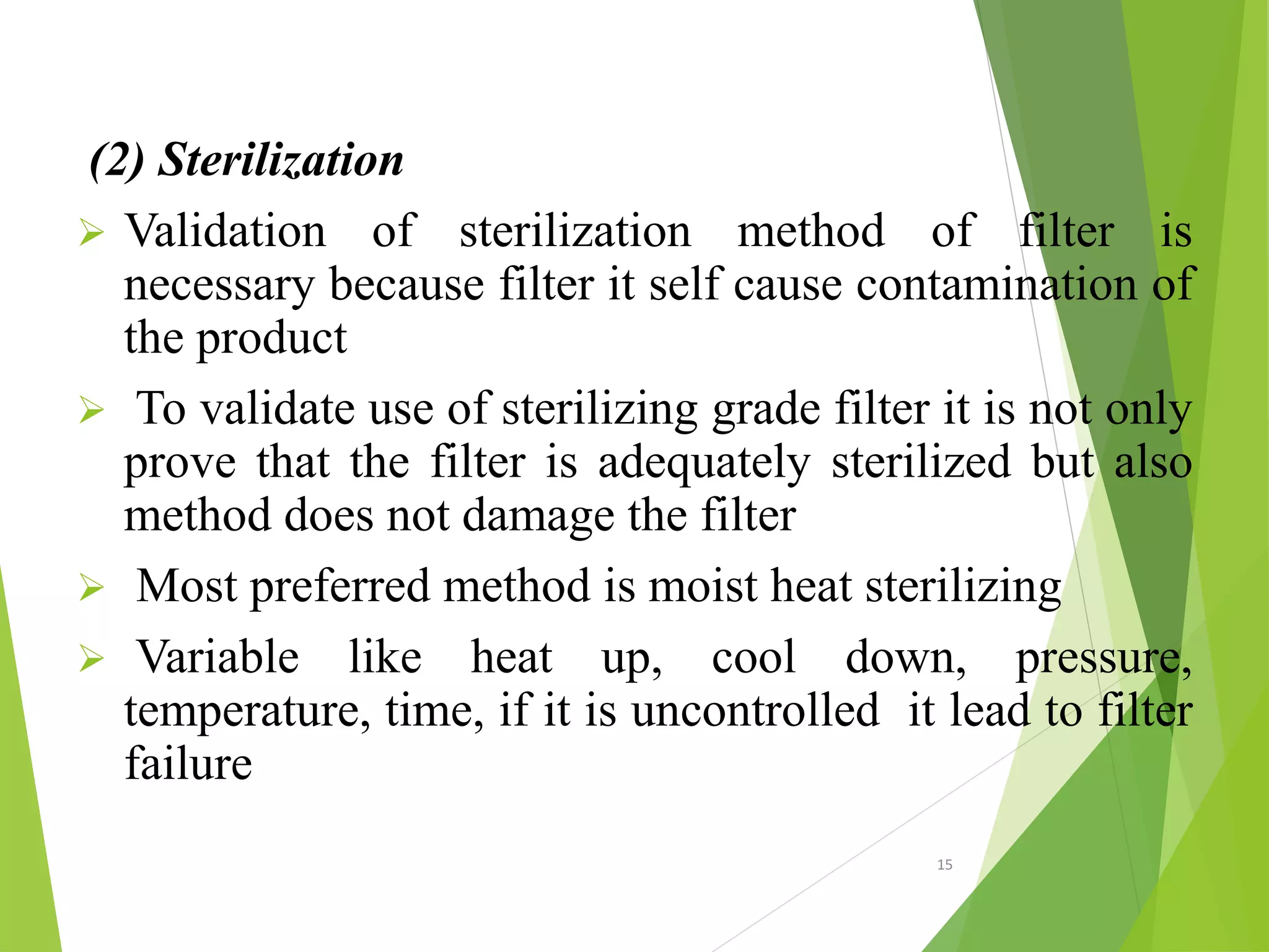 Filter validation | PPT | Chemistry | Science