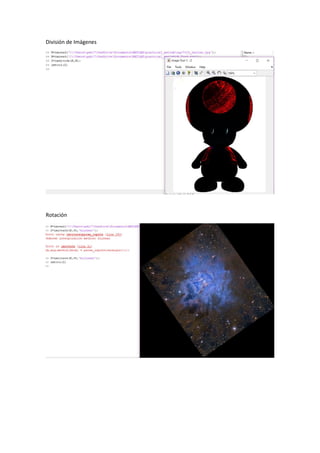 División de Imágenes
Rotación
 