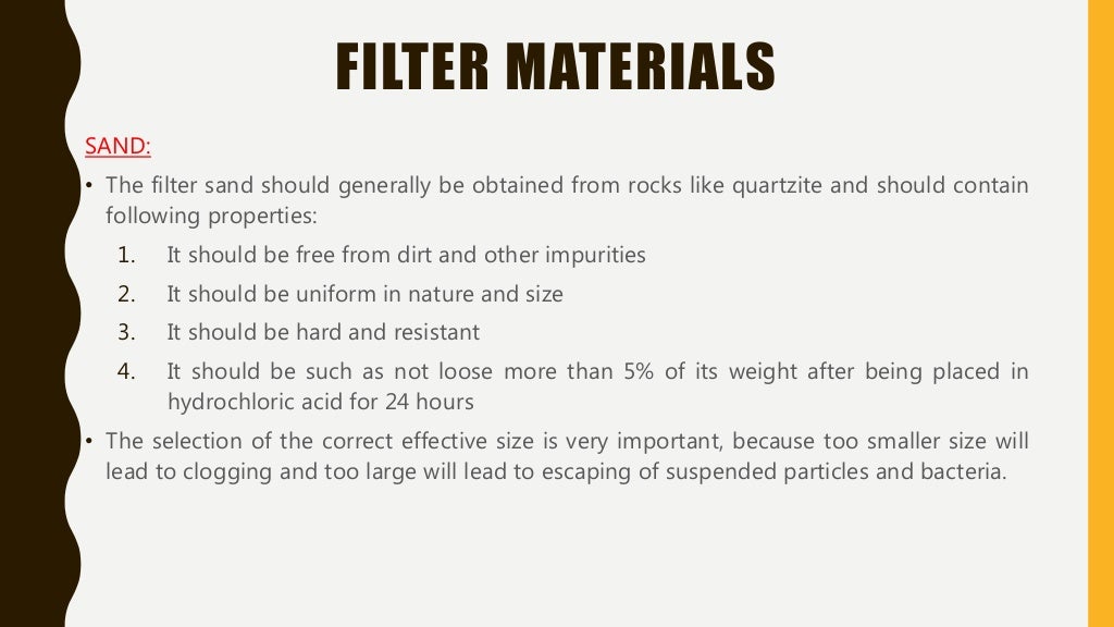 Filtration/slow sand filter