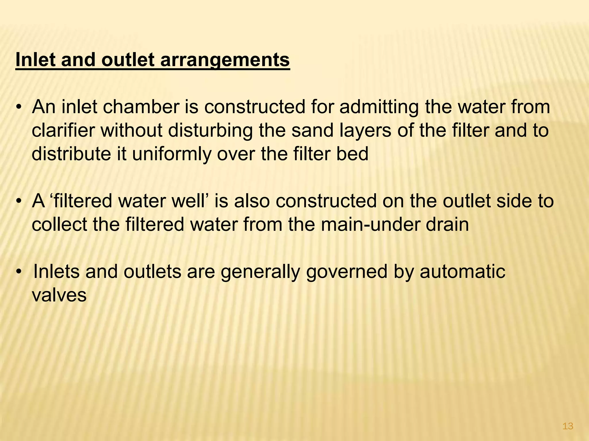 Filtration in water treatment PPT