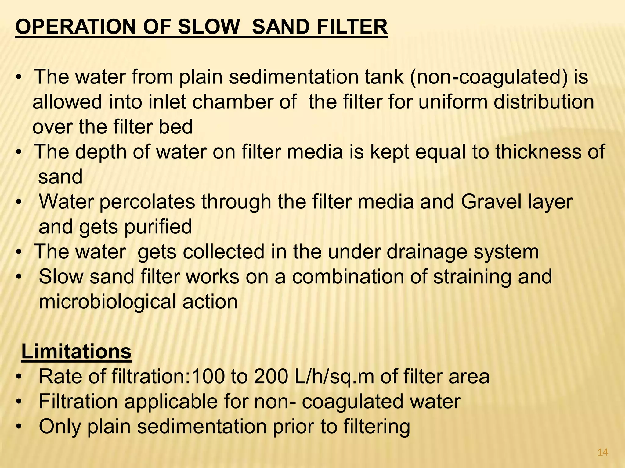 Filtration in water treatment PPT