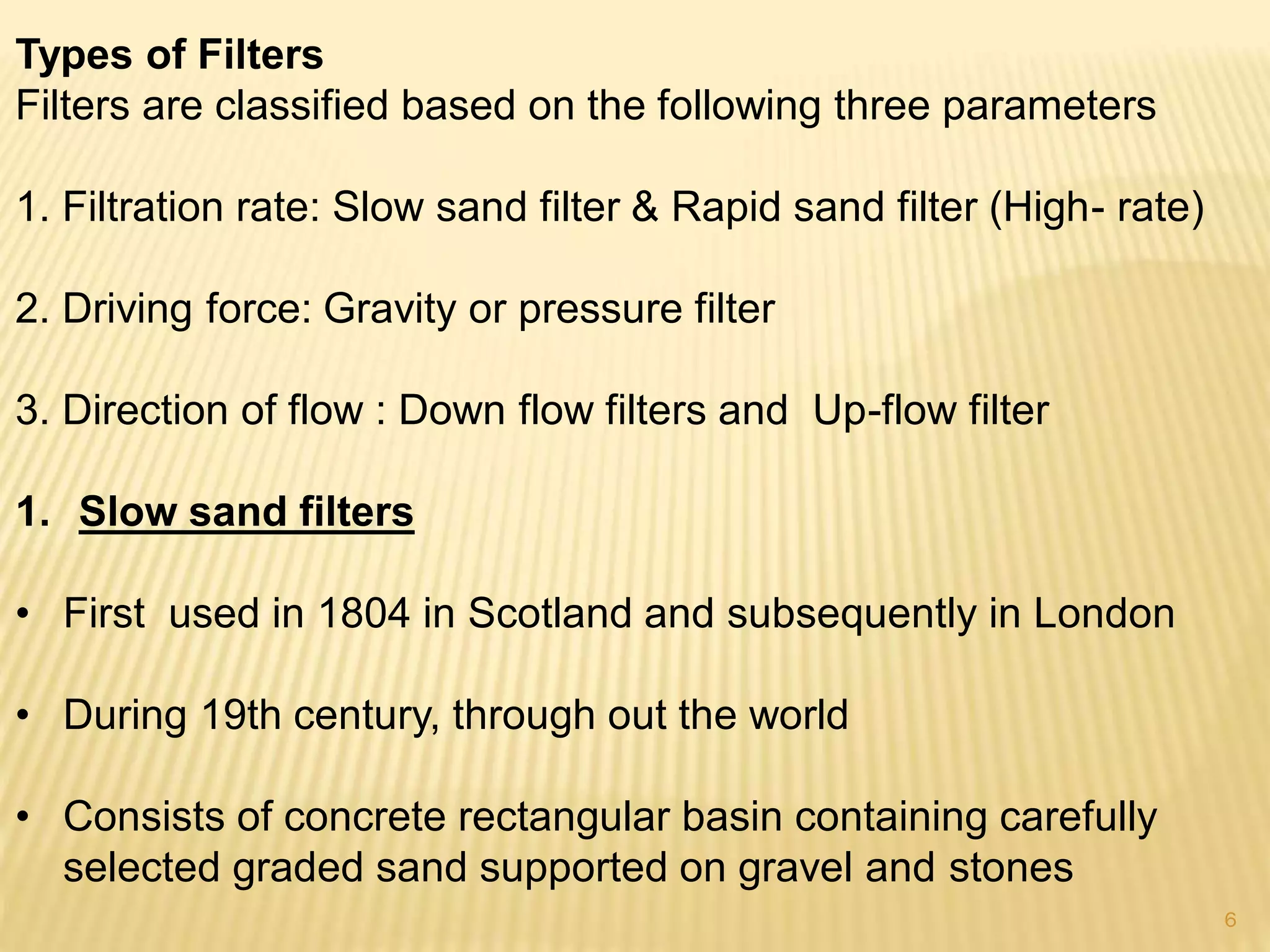 Filtration in water treatment PPT