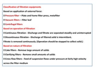 Filter Method Classifications Filtration | PDF