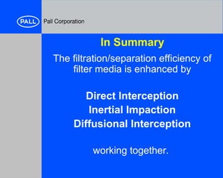Diffusional Interception Principles of filtration liquid (Intemediate) | PPT