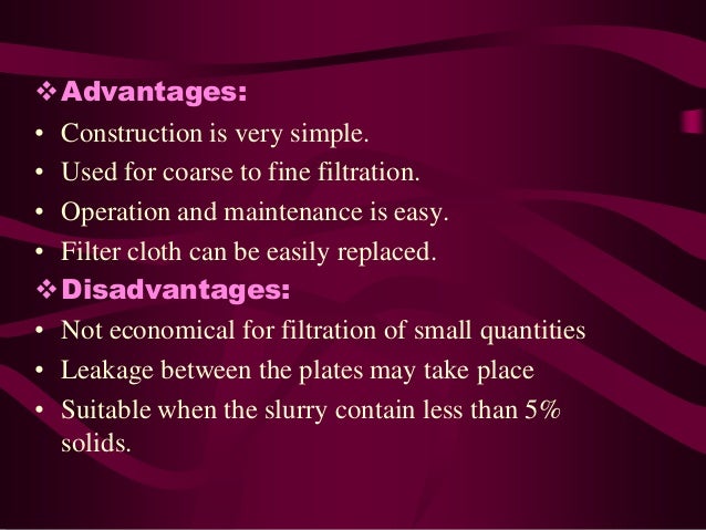 filtration clarification advantages