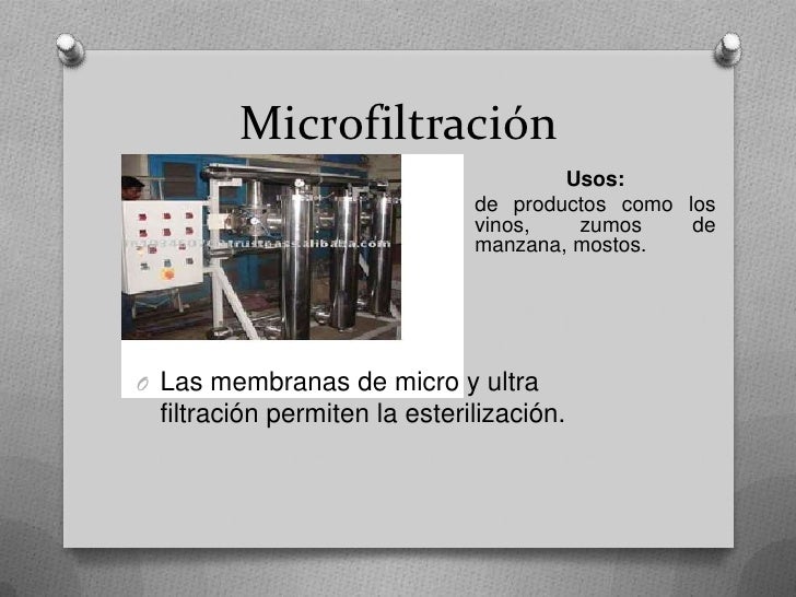 Tipos de filtros en la industria alimentaria