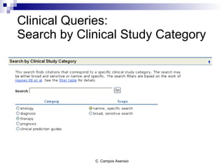 Clinical Queries:  Search by Clinical Study Category 