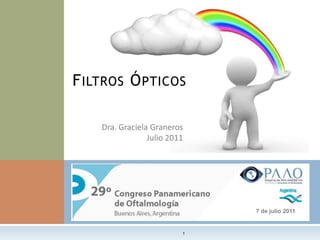 Filtros Ópticos Dra. Graciela GranerosJulio 2011 7 de julio 2011 1 