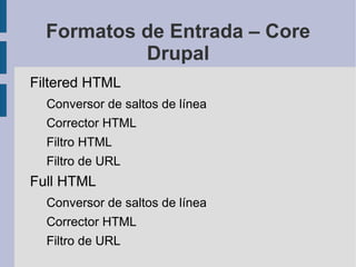 Filtros – Core Drupal Line Break Converter  