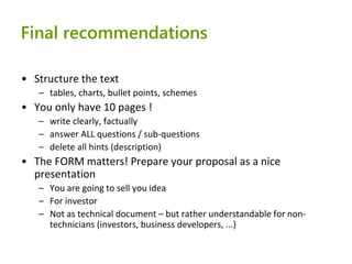 SME Instrument: experiences from the 1st call