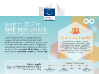 SME Instrument: experiences from the 1st call