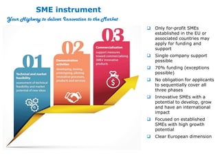 SME Instrument: experiences from the 1st call