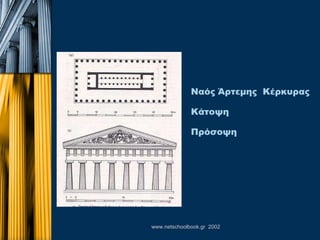Ναός Άρτεμης  Κέρκυρας Κάτοψη Πρόσοψη 