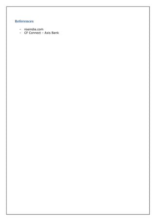 References

  -   nseindia.com
  -   CF Connect – Axis Bank
 