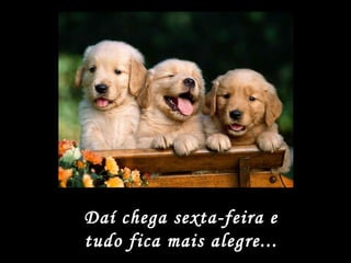 Daí chega sexta-feira e tudo fica mais alegre... 