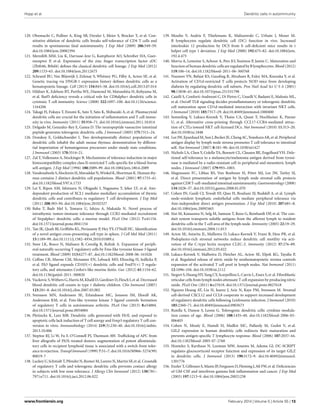 Hopp et al. Dendritic cells in autoimmunity
120. Ohnmacht C, Pullner A, King SB, Drexler I, Meier S, Brocker T, et al. Con-
stitutive ablation of dendritic cells breaks self-tolerance of CD4 T cells and
results in spontaneous fatal autoimmunity. J Exp Med (2009) 206:549–59.
doi:10.1084/jem.20082394
121. Meredith MM, Liu K, Darrasse-Jeze G, Kamphorst AO, Schreiber HA, Guer-
monprez P, et al. Expression of the zinc ﬁnger transcription factor zDC
(Zbtb46, Btbd4) deﬁnes the classical dendritic cell lineage. J Exp Med (2012)
209:1153–65. doi:10.1084/jem.20112675
122. Schraml BU, Van Blijswijk J, Zelenay S, Whitney PG, Filby A, Acton SE, et al.
Genetic tracing via DNGR-1 expression history deﬁnes dendritic cells as a
hematopoietic lineage. Cell (2013) 154:843–58. doi:10.1016/j.cell.2013.07.014
123. Hildner K, Edelson BT, Purtha WE, Diamond M, Matsushita H, Kohyama M,
et al. Batf3 deﬁciency reveals a critical role for CD8alpha+ dendritic cells in
cytotoxic T cell immunity. Science (2008) 322:1097–100. doi:10.1126/science.
1164206
124. Takagi H, Fukaya T, Eizumi K, Sato Y, Sato K, Shibazaki A, et al. Plasmacytoid
dendritic cells are crucial for the initiation of inﬂammation and T cell immu-
nity in vivo. Immunity (2011) 35:958–71. doi:10.1016/j.immuni.2011.10.014
125. Delgado M, Gonzalez-Rey E, Ganea D. The neuropeptide vasoactive intestinal
peptide generates tolerogenic dendritic cells. J Immunol (2005) 175:7311–24.
126. Donskoy E, Goldschneider I. Two developmentally distinct populations of
dendritic cells inhabit the adult mouse thymus: demonstration by differen-
tial importation of hematogenous precursors under steady state conditions.
J Immunol (2003) 170:3514–21.
127. Zal T,Volkmann A, Stockinger B. Mechanisms of tolerance induction in major
histocompatibility complex class II-restricted T cells speciﬁc for a blood-borne
self-antigen. J Exp Med (1994) 180:2089–99. doi:10.1084/jem.180.6.2089
128. Vandenabeele S,Hochrein H,Mavaddat N,Winkel K,Shortman K. Human thy-
mus contains 2 distinct dendritic cell populations. Blood (2001) 97:1733–41.
doi:10.1182/blood.V97.6.1733
129. Lei Y, Ripen AM, Ishimaru N, Ohigashi I, Nagasawa T, Jeker LT, et al. Aire-
dependent production of XCL1 mediates medullary accumulation of thymic
dendritic cells and contributes to regulatory T cell development. J Exp Med
(2011) 208:383–94. doi:10.1084/jem.20102327
130. Baba T, Badr Mel S, Tomaru U, Ishizu A, Mukaida N. Novel process of
intrathymic tumor-immune tolerance through CCR2-mediated recruitment
of Sirpalpha+ dendritic cells: a murine model. PLoS One (2012) 7:e41154.
doi:10.1371/journal.pone.0041154
131. Tan JK, Quah BJ, Grifﬁths KL, Periasamy P, Hey YY, O’Neill HC. Identiﬁcation
of a novel antigen cross-presenting cell type in spleen. J Cell Mol Med (2011)
15:1189–99. doi:10.1111/j.1582-4934.2010.01089.x
132. Swee LK, Bosco N, Malissen B, Ceredig R, Rolink A. Expansion of periph-
eral naturally occurring T regulatory cells by Fms-like tyrosine kinase 3 ligand
treatment. Blood (2009) 113:6277–87. doi:10.1182/blood-2008-06-161026
133. Collins CB, Aherne CM, Mcnamee EN, Lebsack MD, Eltzschig H, Jedlicka P,
et al. Flt3 ligand expands CD103(+) dendritic cells and FoxP3(+) T regula-
tory cells, and attenuates Crohn’s-like murine ileitis. Gut (2012) 61:1154–62.
doi:10.1136/gutjnl-2011-300820
134. Vuckovic S,Withers G,Harris M,Khalil D,Gardiner D,Flesch I,et al. Decreased
blood dendritic cell counts in type 1 diabetic children. Clin Immunol (2007)
123:281–8. doi:10.1016/j.clim.2007.03.002
135. Svensson MN, Andersson SE, Erlandsson MC, Jonsson IM, Ekwall AK,
Andersson KM, et al. Fms-like tyrosine kinase 3 ligand controls formation
of regulatory T cells in autoimmune arthritis. PLoS One (2013) 8:e54884.
doi:10.1371/journal.pone.0054884
136. Pletinckx K, Lutz MB. Dendritic cells generated with Flt3L and exposed to
apoptotic cells lack induction of T cell anergy and Foxp3 regulatory T cell con-
version in vitro. Immunobiology (2014) 219(3):230–40. doi:10.1016/j.imbio.
2013.10.006
137. Steptoe RJ, Li W, Fu F, O’Connell PJ, Thomson AW. Trafﬁcking of APC from
liver allografts of Flt3L-treated donors: augmentation of potent allostimula-
tory cells in recipient lymphoid tissue is associated with a switch from toler-
ancetorejection.TransplImmunol (1999)7:51–7.doi:10.1016/S0966-3274(99)
80019-7
138. Luckey U,Schmidt T,Pfender N,Romer M,Lorenz N,Martin SF,et al. Crosstalk
of regulatory T cells and tolerogenic dendritic cells prevents contact allergy
in subjects with low zone tolerance. J Allergy Clin Immunol (2012) 130(781–
797):e711. doi:10.1016/j.jaci.2012.06.022
139. Moulin V, Andris F, Thielemans K, Maliszewski C, Urbain J, Moser M.
B lymphocytes regulate dendritic cell (DC) function in vivo. Increased
interleukin 12 production by DCS from b cell-deﬁcient mice results in t
helper cell type 1 deviation. J Exp Med (2000) 192:475–82. doi:10.1084/jem.
192.4.475
140. Morva A, Lemoine S, Achour A, Pers JO, Youinou P, Jamin C. Maturation and
function of human dendritic cells are regulated by B lymphocytes. Blood (2012)
119:106–14. doi:10.1182/blood-2011-06-360768
141. Naumov YN, Bahjat KS, Gausling R, Abraham R, Exley MA, Koezuka Y, et al.
Activation of CD1d-restricted T cells protects NOD mice from developing
diabetes by regulating dendritic cell subsets. Proc Natl Acad Sci U S A (2001)
98:13838–43. doi:10.1073/pnas.251531798
142. Caielli S, Conforti-Andreoni C, Di Pietro C, Usuelli V, Badami E, Malosio ML,
et al. On/off TLR signaling decides proinﬂammatory or tolerogenic dendritic
cell maturation upon CD1d-mediated interaction with invariant NKT cells.
J Immunol (2010) 185:7317–29. doi:10.4049/jimmunol.1000400
143. Semmling V, Lukacs-Kornek V, Thaiss CA, Quast T, Hochheiser K, Panzer
U, et al. Alternative cross-priming through CCL17-CCR4-mediated attrac-
tion of CTLs toward NKT cell-licensed DCs. Nat Immunol (2010) 11:313–20.
doi:10.1038/ni.1848
144. Lee JW,Epardaud M,Sun J,Becker JE,ChengAC,YonekuraAR,et al. Peripheral
antigen display by lymph node stroma promotes T cell tolerance to intestinal
self. Nat Immunol (2007) 8:181–90. doi:10.1038/ni1427
145. Nichols LA, Chen Y, Colella TA, Bennett CL, Clausen BE, Engelhard VH. Dele-
tional self-tolerance to a melanocyte/melanoma antigen derived from tyrosi-
nase is mediated by a radio-resistant cell in peripheral and mesenteric lymph
nodes. J Immunol (2007) 179:993–1003.
146. Magnusson FC, Liblau RS, Von Boehmer H, Pittet MJ, Lee JW, Turley SJ,
et al. Direct presentation of antigen by lymph node stromal cells protects
against CD8 T-cell-mediated intestinal autoimmunity. Gastroenterology (2008)
134:1028–37. doi:10.1053/j.gastro.2008.01.070
147. Cohen JN, Guidi CJ, Tewalt EF, Qiao H, Rouhani SJ, Ruddell A, et al. Lymph
node-resident lymphatic endothelial cells mediate peripheral tolerance via
Aire-independent direct antigen presentation. J Exp Med (2010) 207:681–8.
doi:10.1084/jem.20092465
148. Sixt M, Kanazawa N, Selg M, Samson T, Roos G, Reinhardt DP, et al. The con-
duit system transports soluble antigens from the afferent lymph to resident
dendritic cells in the T cell area of the lymph node. Immunity (2005) 22:19–29.
doi:10.1016/j.immuni.2004.11.013
149. Acton SE, Astarita JL, Malhotra D, Lukacs-Kornek V, Franz B, Hess PR, et al.
Podoplanin-rich stromal networks induce dendritic cell motility via acti-
vation of the C-type lectin receptor CLEC-2. Immunity (2012) 37:276–89.
doi:10.1016/j.immuni.2012.05.022
150. Lukacs-Kornek V, Malhotra D, Fletcher AL, Acton SE, Elpek KG, Tayalia P,
et al. Regulated release of nitric oxide by nonhematopoietic stroma controls
expansion of the activated T cell pool in lymph nodes. Nat Immunol (2011)
12:1096–104. doi:10.1038/ni.2112
151. Siegert S,Huang HY,Yang CY,Scarpellino L,Carrie L,Essex S,et al. Fibroblastic
reticular cells from lymph nodes attenuate T cell expansion by producing nitric
oxide. PLoS One (2011) 6:e27618. doi:10.1371/journal.pone.0027618
152. Nguyen Hoang AT, Liu H, Juarez J, Aziz N, Kaye PM, Svensson M. Stromal
cell-derived CXCL12 and CCL8 cooperate to support increased development
of regulatory dendritic cells following Leishmania infection. J Immunol (2010)
185:2360–71. doi:10.4049/jimmunol.0903673
153. Rutella S, Danese S, Leone G. Tolerogenic dendritic cells: cytokine modula-
tion comes of age. Blood (2006) 108:1435–40. doi:10.1182/blood-2006-03-
006403
154. Cohen N, Mouly E, Hamdi H, Maillot MC, Pallardy M, Godot V, et al.
GILZ expression in human dendritic cells redirects their maturation and
prevents antigen-speciﬁc T lymphocyte response. Blood (2006) 107:2037–44.
doi:10.1182/blood-2005-07-2760
155. Hontelez S, Karthaus N, Looman MW, Ansems M, Adema GJ. DC-SCRIPT
regulates glucocorticoid receptor function and expression of its target GILZ
in dendritic cells. J Immunol (2013) 190:3172–9. doi:10.4049/jimmunol.
1201776
156. Enzler T,Gillessen S,Manis JP,Ferguson D,Fleming J,Alt FW,et al. Deﬁciencies
of GM-CSF and interferon gamma link inﬂammation and cancer. J Exp Med
(2003) 197:1213–9. doi:10.1084/jem.20021258
www.frontiersin.org February 2014 | Volume 5 | Article 55 | 13
 