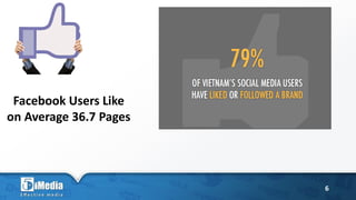 Facebook Users Like
on Average 36.7 Pages
6
 