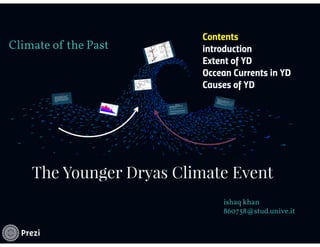 The Younger Dryas event (12,900 Years ago)
