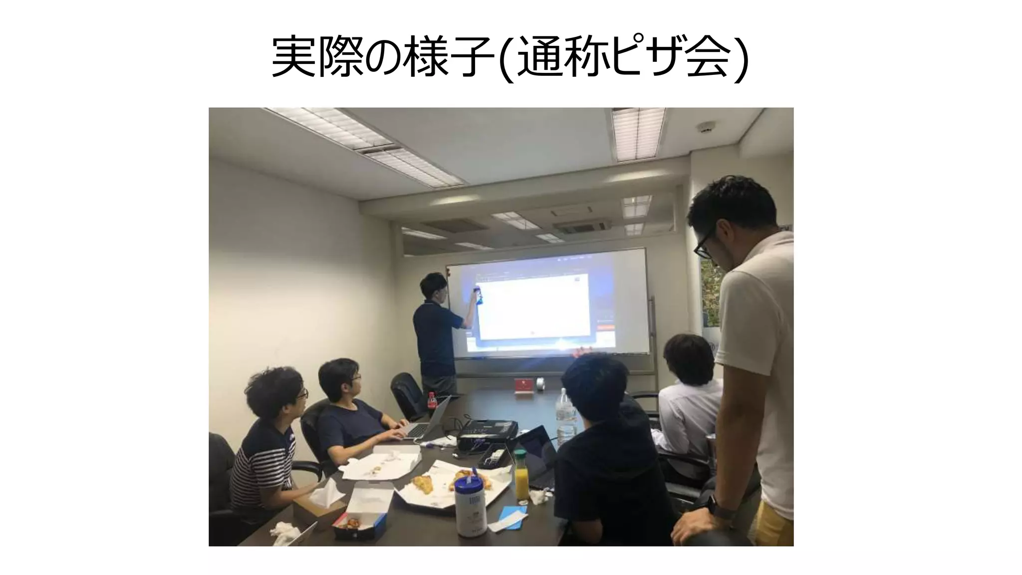 実際の様子(通称ピザ会)
 